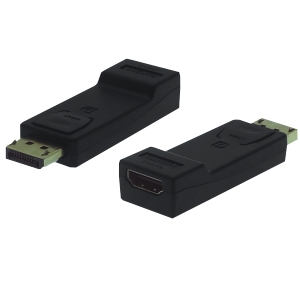 Displayport zu HDMI Adapter, St/Bu, 1920 x 1080p Full HD, Audio, schwarz 