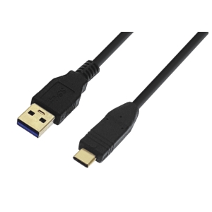 USB 3.1 Gen2 Koaxialkabel , 4K@60Hz, A-C, St/St, 10Gbits, 0.5m, schwarz, PREMIUM 