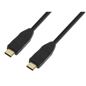 USB-C 3.1 Gen2 flexible coax cable, m/m, 5Gbps, 3m, black, PREMIUM 