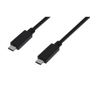 USB-C 3.1 Anschlusskabel, 10Gbit, 3A, Kupfer, St/St, 2m, schwarz 