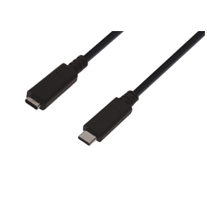 1M USB-C 3.1 Anschlusskabel, St/Bu, Kupfer, 10GB / 3A 