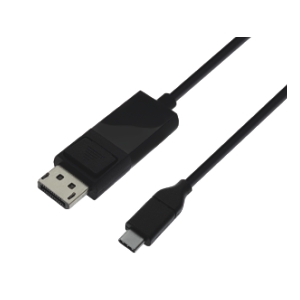 USB-C zu DP Anschlusskabel, 4K@60Hz, St/St, Kupfer, 18Gbit, 2.00m, schwarz 