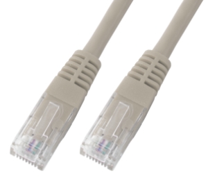CAT5e patch cord U/UTP, PVC, RJ45, 2.5Gbit, 1.00m, grey 