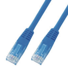 CAT6 Netzwerkkabel U-UTP, PVC, AWG 26, 0.50m, blau 