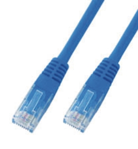 CAT6 Netzwerkkabel U-UTP, PVC, AWG 26, 1.00m, blau 