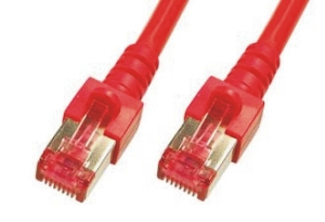 CAT6 patch cord S/FTP, PIMF, LSZH, RJ45, 5Gbps, 2m, red 