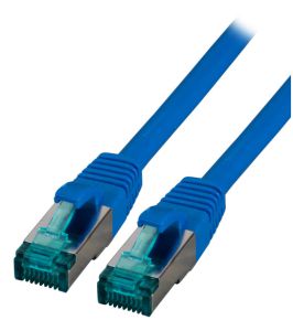 CAT6A patch cord S/FTP, LSZH, RJ45, 10Gbps, 5m, blue 