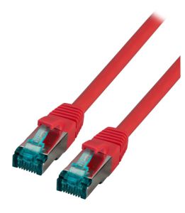 CAT6A Netzwerkkabel S/FTP, RJ45, LSZH, 10GB, rot, 0.50m 