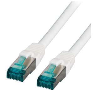 CAT6A Netzwerkkabel S/FTP, RJ45, LSZH, 10GBit, 0.50m, wei 