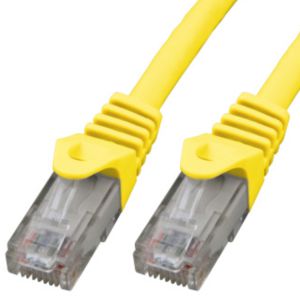 CAT6 Netzwerkkabel UTP LSZH 5Gbit RJ45 0,25m gelb 