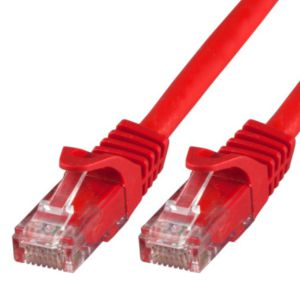 CAT6 Netzwerkkabel UTP LSZH 5Gbit RJ45 0,50m rot 