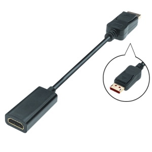 Displayport 1.4 to HDMI High Speed AV Adapter, 4K@60Hz, m/f, 0.20m, black 