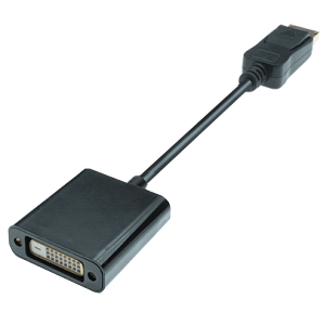 DisplayPort 1.2 zu DVI 24+5 Adapter, 1080p, Full HD, St/Bu, 0.2m, schwarz 