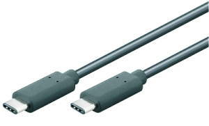 USB-C 3.1 Sync u. Lade Anschlusskabel, 5Gbit, 2.5A, 12.5W, St/St, 1.50m, schwarz 
