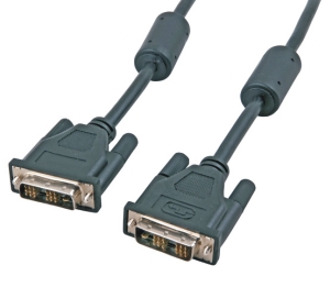 DVI-D 18+1 connection cable, single link, FULL HD 1080P, m/m, 2m, black 