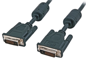 DVI-D 24+1 Monitor Anschlusskabel, Dual Link, St/St, 3.0m, m. Ferrite 