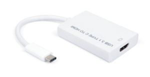 USB-C 3.1 to HDMI Hi-Speed Adapter, 4K@30Hz, m/f, 0.15m, white 