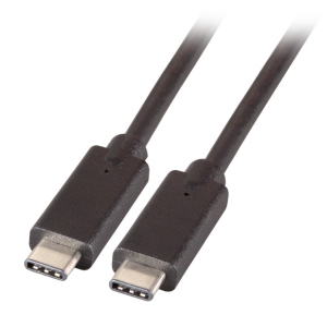 USB-C 3.2 Gen.2x2 connection cable, 20Gbit, 5000mA, 100W, m/m, 1.00m, black 