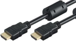 High Speed HDMI Kabel w/E, 4K/60Hz, 2.0m, schwarz, Ferrite 