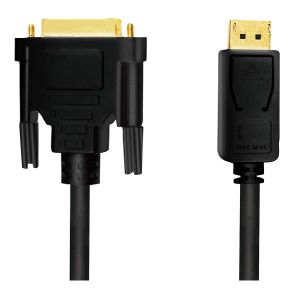 DisplayPort 1.2 to DVI-D 24+1 cable, 1080p@60Hz, Full HD, m/m, 1m, black 