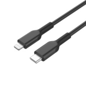 USB-C Lightning sync and charge cable, MFI, USB2.0, m/m, black, 2m 