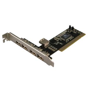 PCI USB 2.0 interface card, 4 + 1 Port, auto. IRQ address, VIA chip 