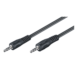 audio connection cable AUX, 3.5mm, 3pin stereo, m/m, 1.5m, black 