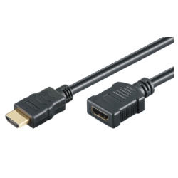 High Speed HDMI Kabel w/E, 4K/30Hz, 3.0m, schwarz, St/Bu, Verlngerung 