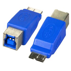 USB 3.0 Adapter - B Buchse / Micro B Stecker, blau 