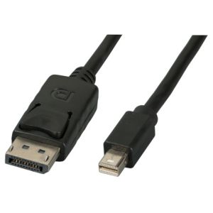 Mini Displayport to Displayport 1.2 cable, 4K@30Hz, m/m, 1m, black 
