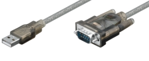 USB 2.0 serial RS232 Converter cable, A/m to RS232/9p/m, 1.5m 