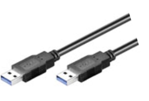 USB 3.0 Anschlusskabel, A-A, Stecker/Stecker, 3.00m, schwarz 