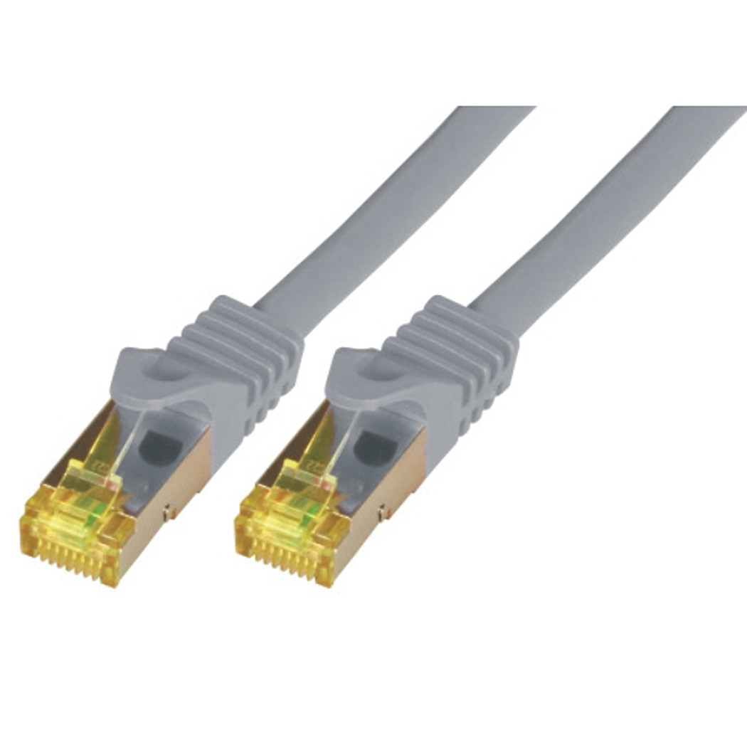 CAT7 raw cable S/FTP, PIMF, LSZH, RJ45, 10Gbit, 2m, grey 