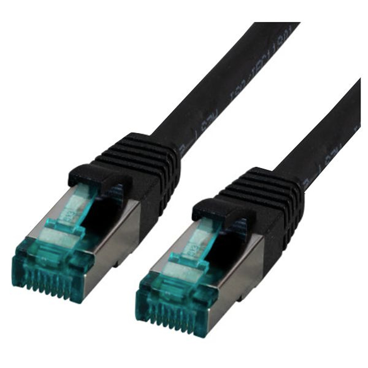 CAT6A Netzwerkkabel S/FTP, LSZH, RJ45, 10Gbit, schwarz, 1.00m 