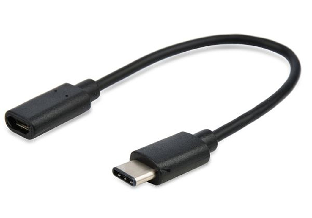 USB 2.0 cable Adapter, type C /male to type micro B /female, 0.15m 
