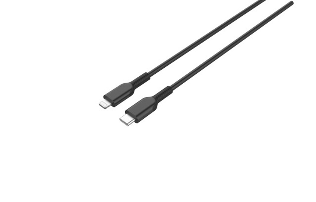 USB-C Lightning sync and charge cable, MFI, USB2.0, m/m, black, 3m 