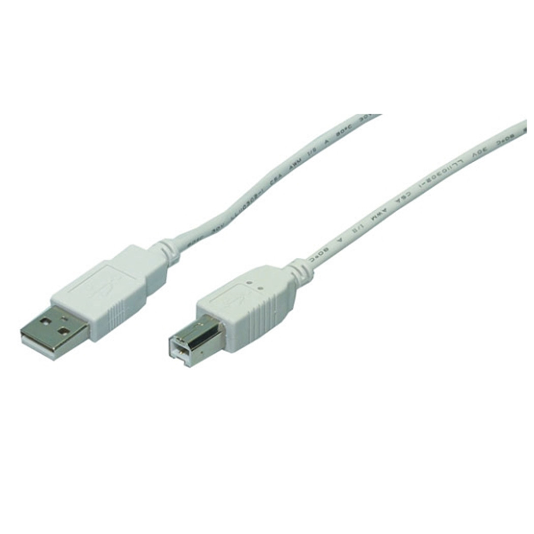 USB 2.0 Hi-Speed connection cable, A-B, m/m, 2.00m, grey 
