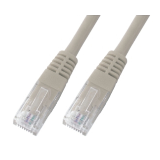 CAT6 patch cord U/UTP, PVC, RJ45, 5Gbps, 3.00m, grey 