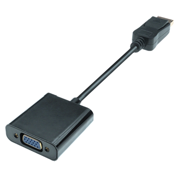 DisplayPort 1.2 zu VGA Adapter, 1080p Full HD, St/Bu, 0.2m, schwarz 