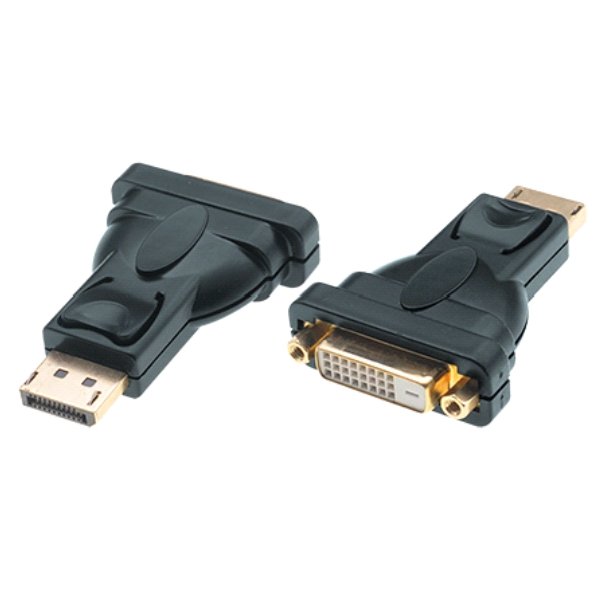 DisplayPort 1.2 zu DVI 24+1 Adapter, 1080p Full HD, St/Bu, schwarz, passiv 
