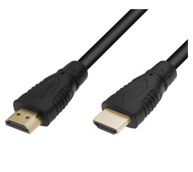 HDMI HIGH SPEED cable w/E, 4K@60Hz, BASIC, 18Gbps, m/m, 0.5m, black 