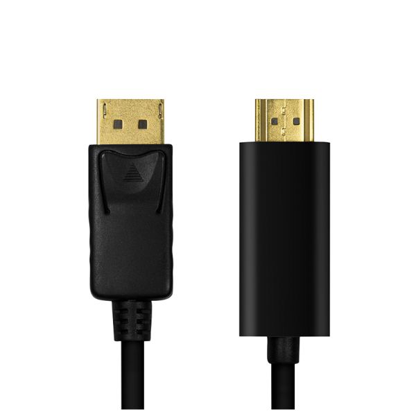 DisplayPort 1.2 zu HDMI High Speed Kabel, 4K@30Hz, St/St, 1m, schwarz 
