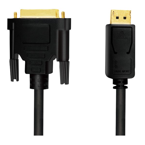 DisplayPort 1.2 to DVI-D 24+1 cable, 1080p@60Hz, Full HD, m/m, 1m, black 