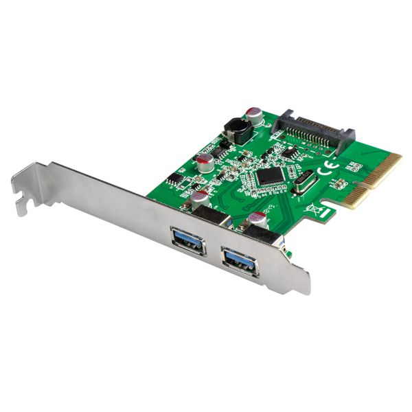 Schnittstellenkarte PCIe USB 3.1 Gen2, 2 Ports, 10Gbps, inkl. low-profile-bracket 