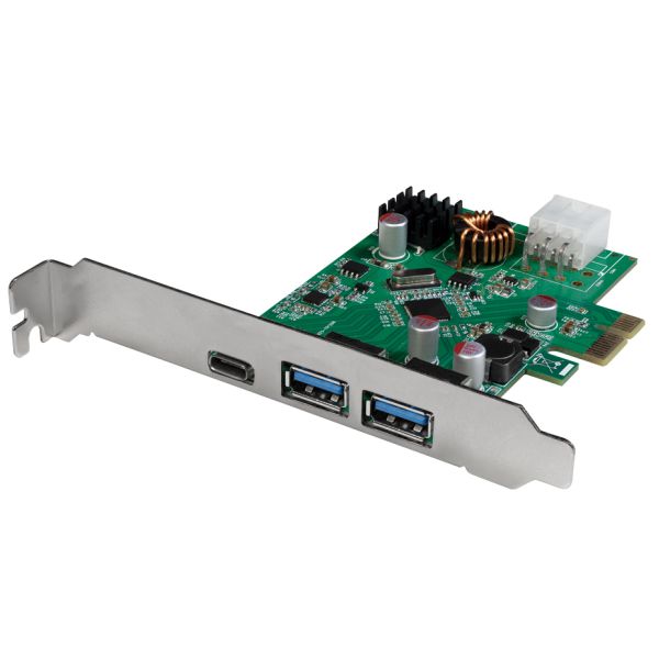 Schnittstellenkarte PCIe USB 3.2 Gen2, 1x USB-C, 2x USB-A, 5Gbit, PD max 30W 