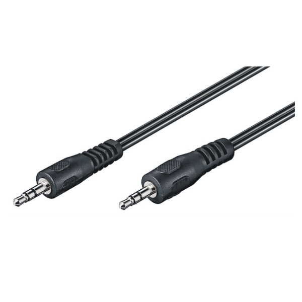 Audio connection cable AUX, 3,5mm 3pin stereo, m/m, 10m, black 