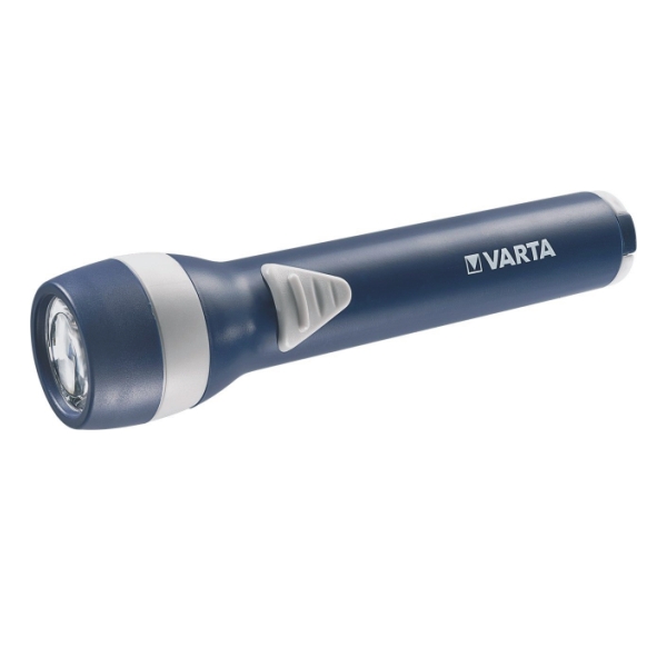 argent-bleu pratique torche avec Haute Puissance DEL Varta DEL Spot Light 16600 